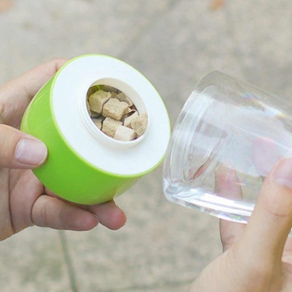 Multifunktionaler, tragbarer Futter- und Wasserspender für Haustiere