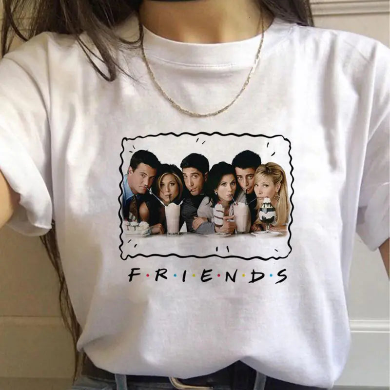 Friends TV Show Classic Letter Print T-Shirt