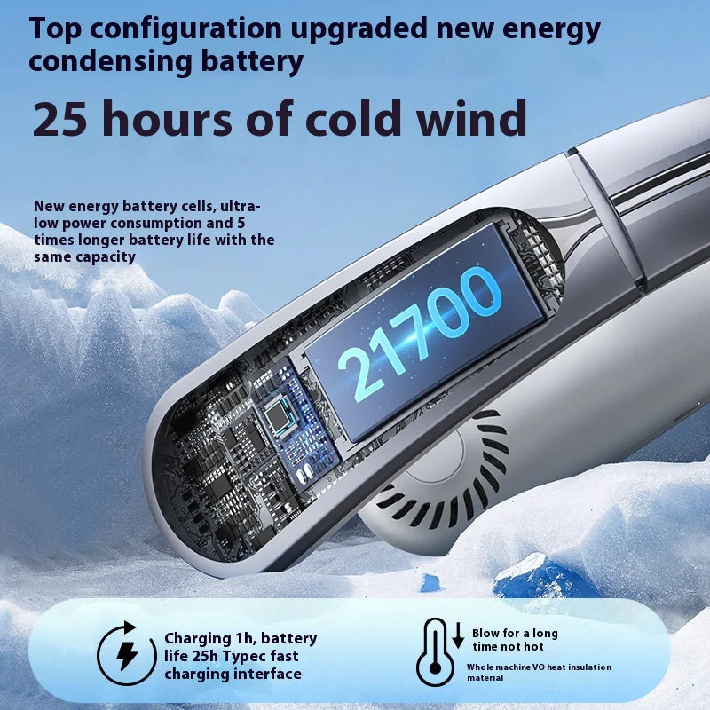 Nyakra helyezhető hordozható ventilátor