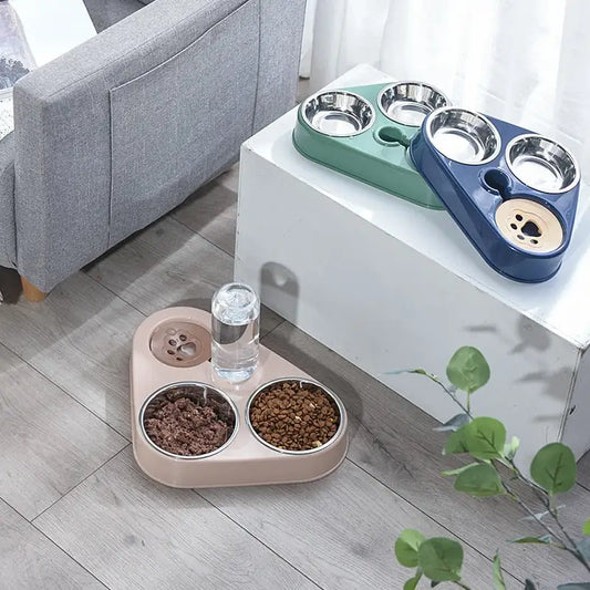 3 in 1 pet bowl with automatic feeder 