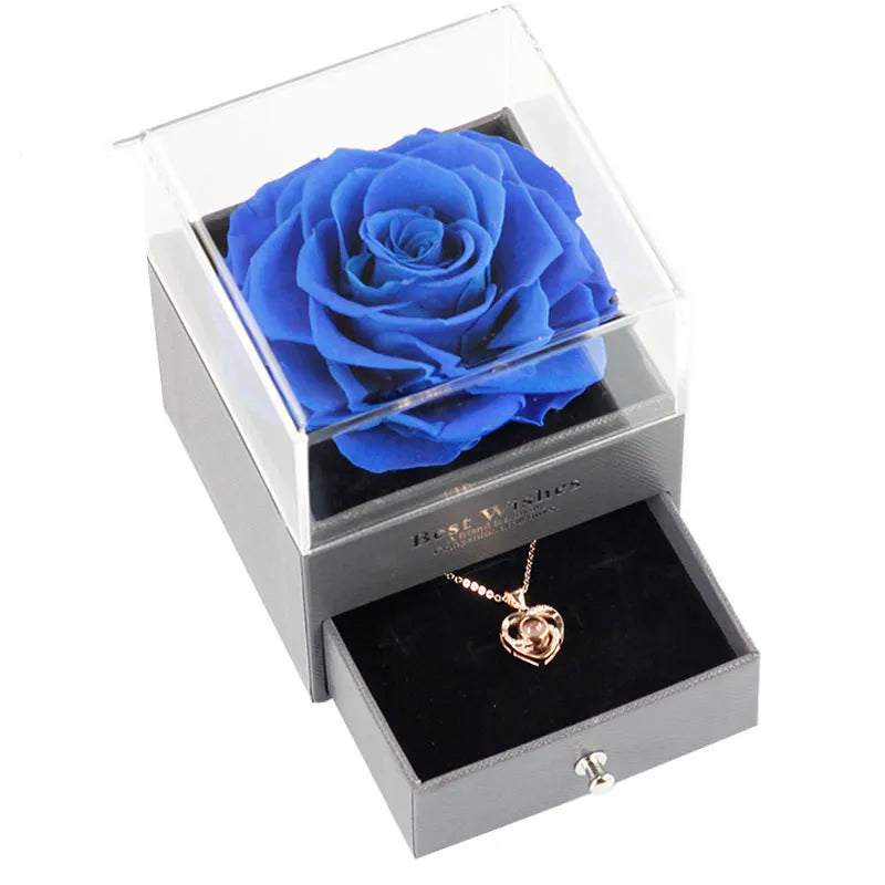 Preserved Flower  with Necklace