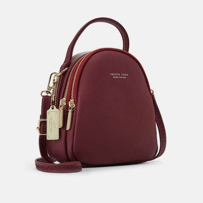 Small women's leather bag - elegant for everyday use, crossbody 