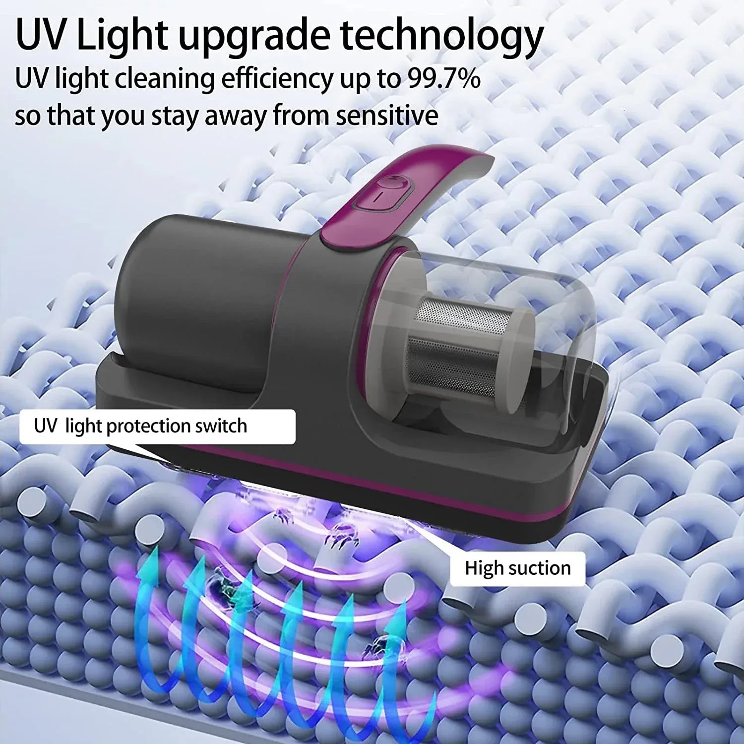 Wireless UV-C Mattress Vacuum Cleaner