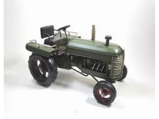 Decorative model tractor old green 25x16x15.5cm 