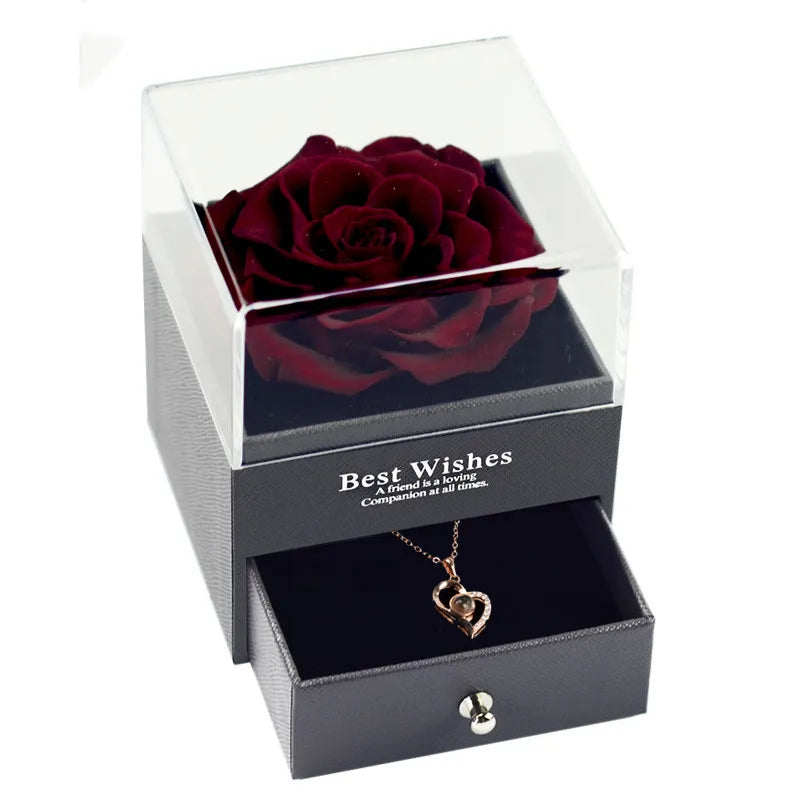 Preserved Flower  with Necklace