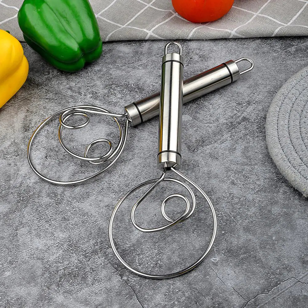 Stainless Steel Manual Dough Mixer with Mixing Stick
