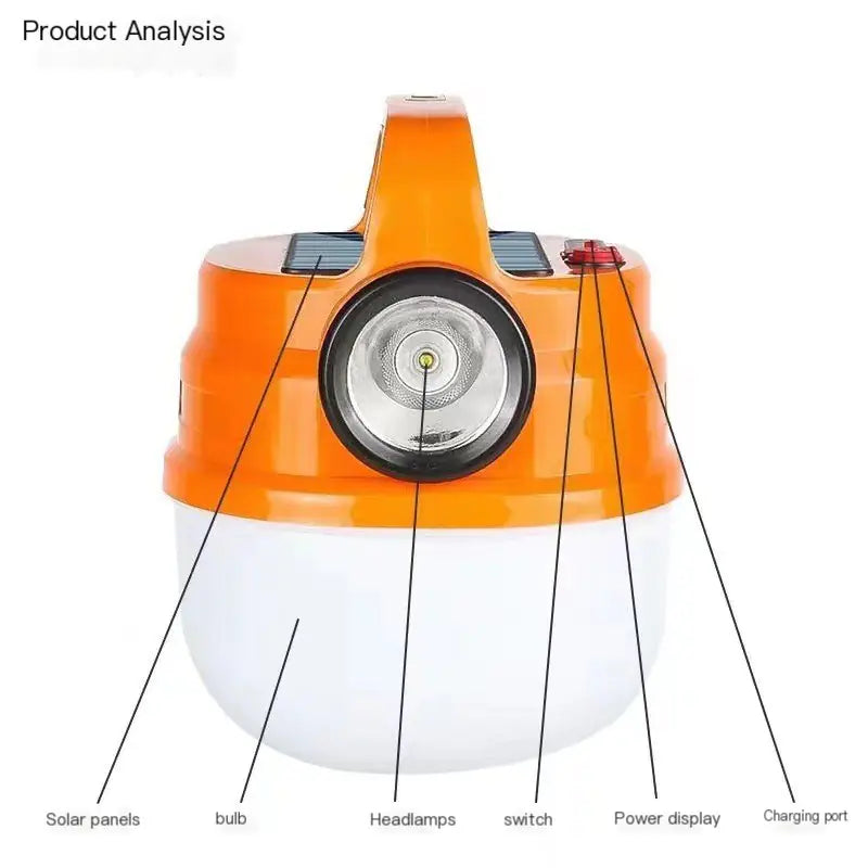 Portable Solar Charging Multi-Function LED Camping Light