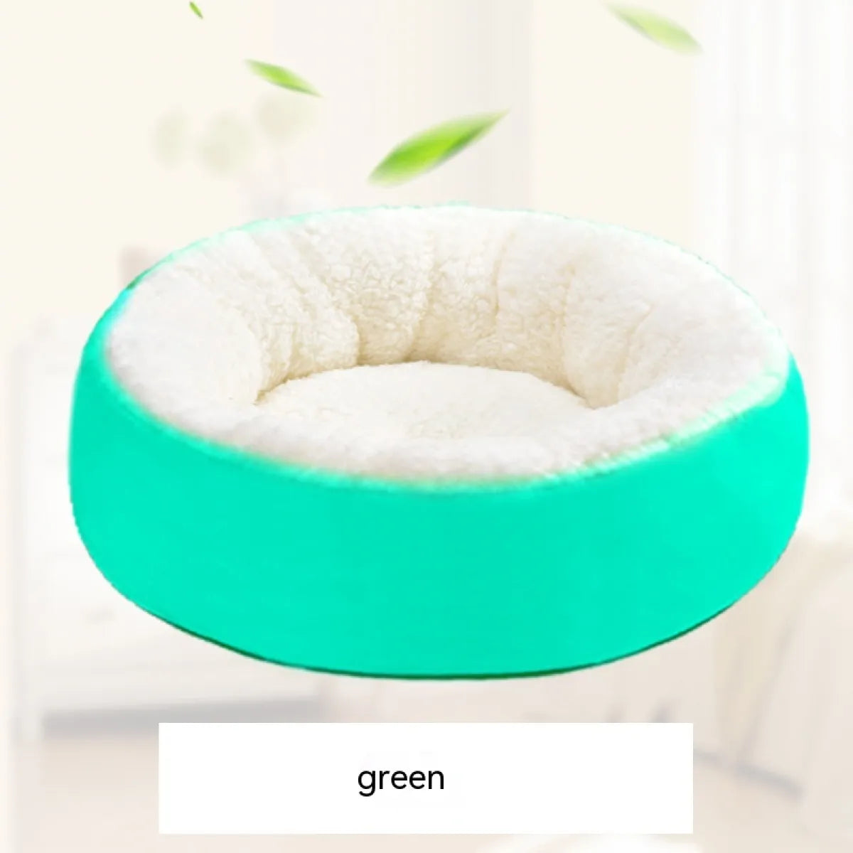 Comfortable round lambswool warm pet bed