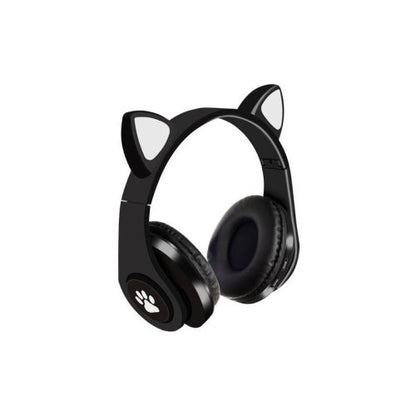 Cat Ear Wireless Headphones - Black 