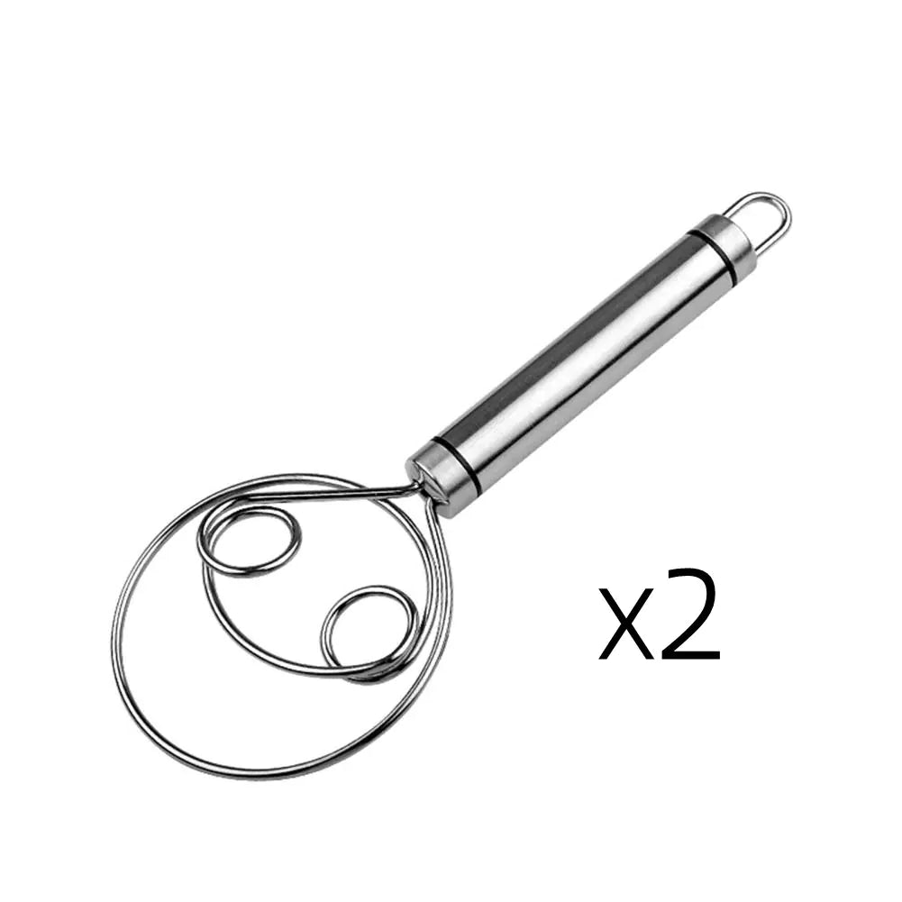 Stainless Steel Manual Dough Mixer with Mixing Stick