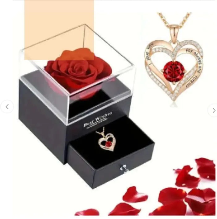 Preserved Flower  with Necklace