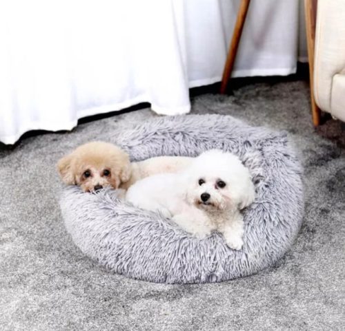 Plush, furry bed for pets 