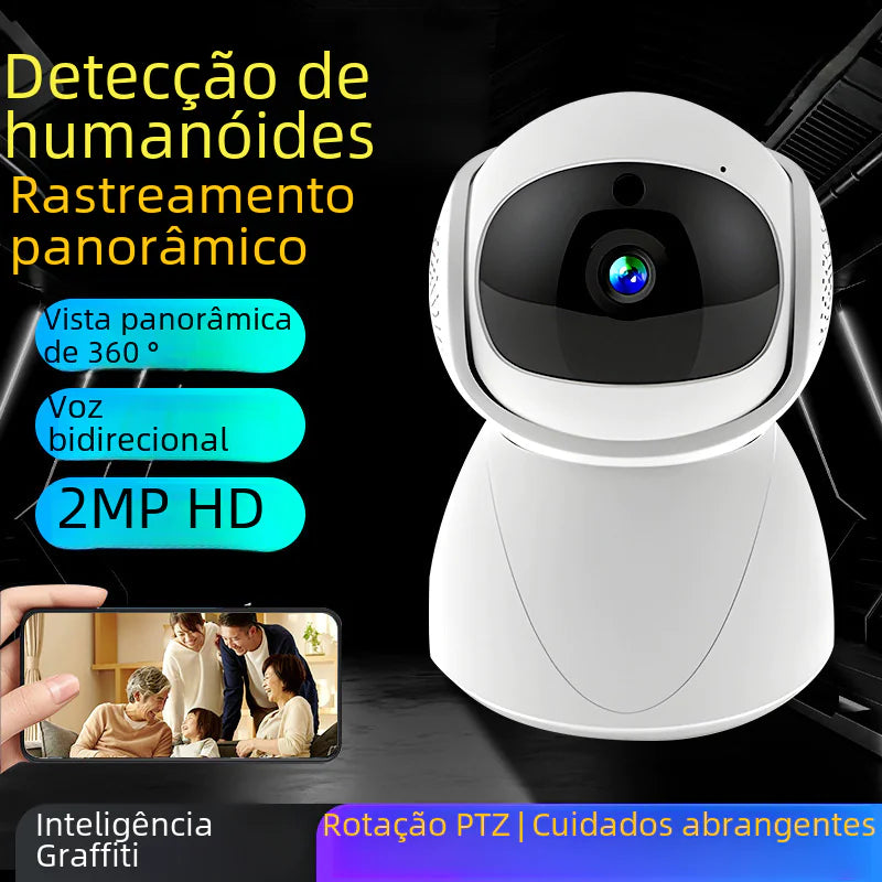 Smart WiFi Security Camera with 360-Degree Monitoring