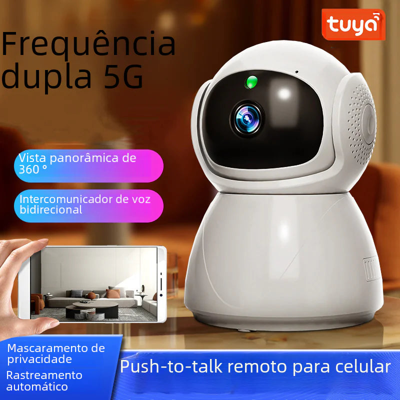 Smart WiFi Security Camera with 360-Degree Monitoring