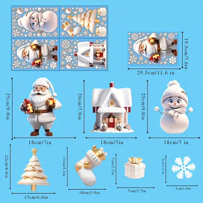 Christmas 113-piece Christmas window decoration set