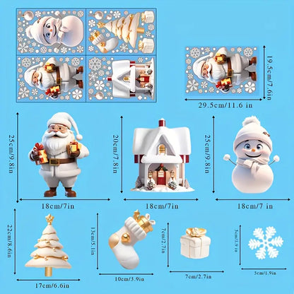 Christmas 113-piece Christmas window decoration set