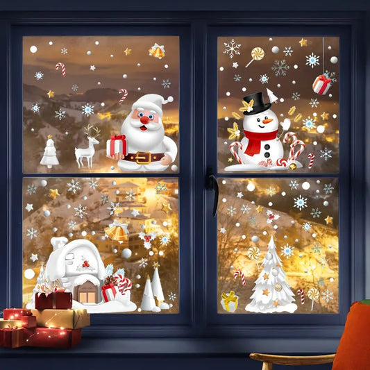 Christmas 167-piece festive window stickers