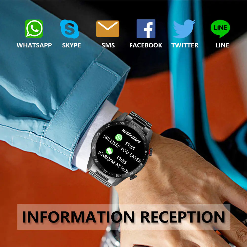 Smartwatch with Steel Band and Bluetooth Calling