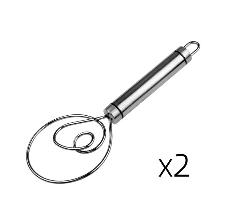 Stainless Steel Manual Dough Mixer with Mixing Stick
