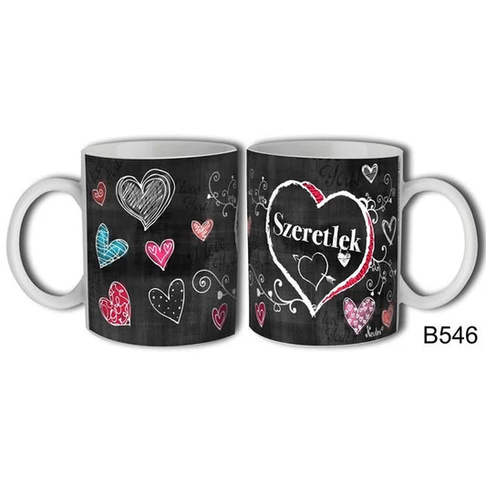 I love you mug chalk Valentine's Day gift, love gift 