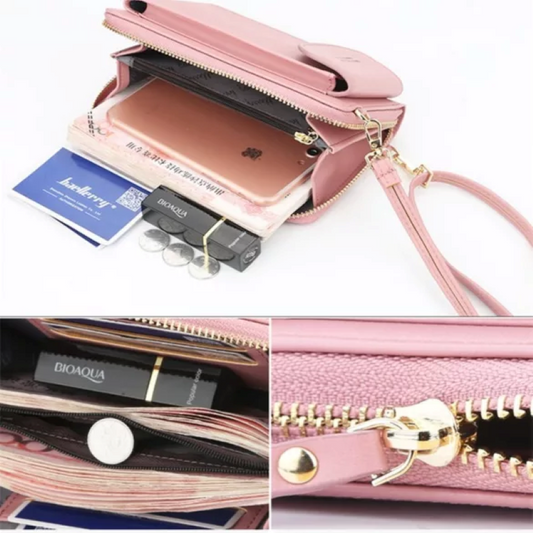 Small women's crossbody bag, Pink as a fashion accessory 