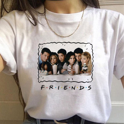 Friends TV Show Classic Letter Print T-Shirt