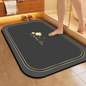 Super Absorbent Bathroom Mat Grey - Non-Slip and Quick-Drying Floor Mat 