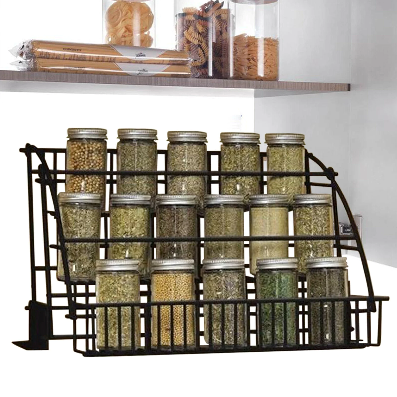 Simple Kitchen Shelf Spice Rack for Home Use