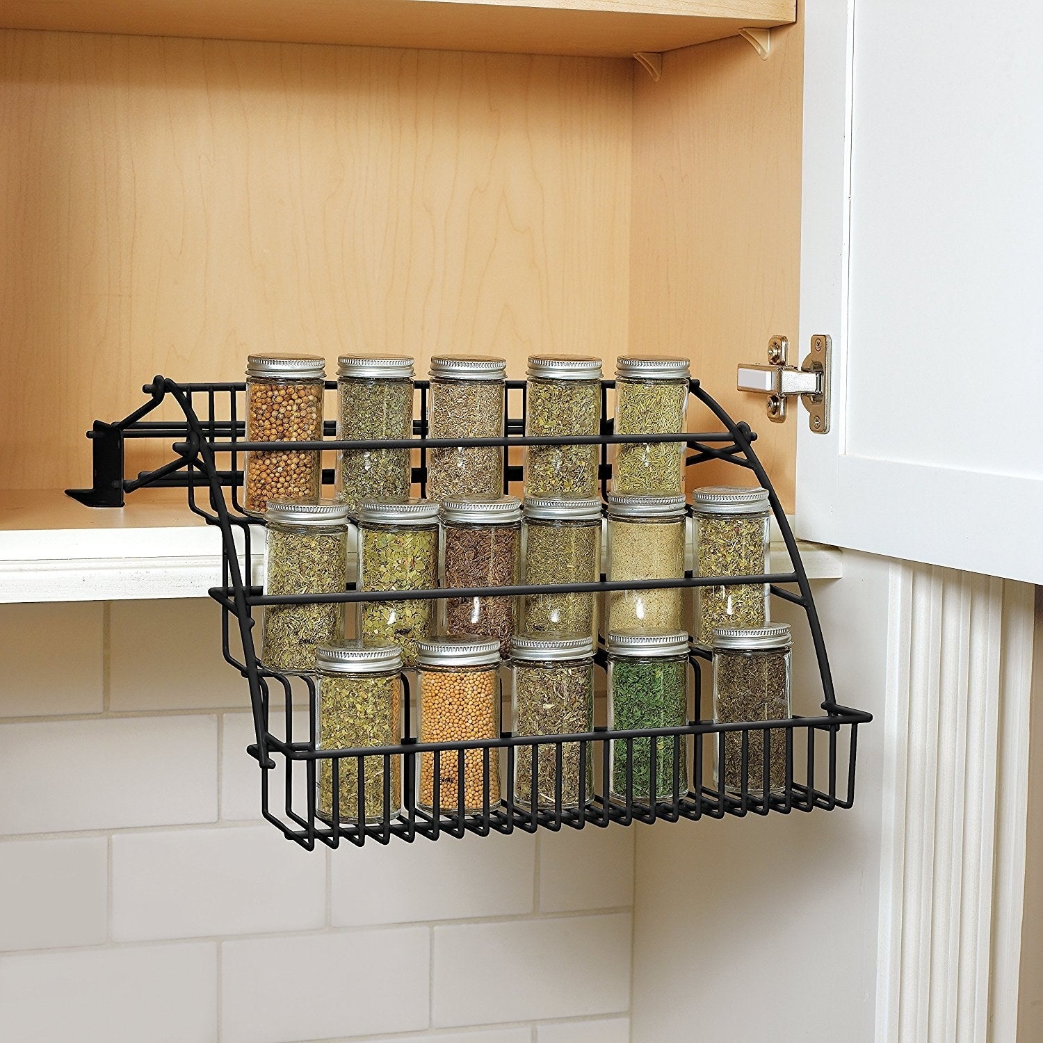 Simple Kitchen Shelf Spice Rack for Home Use