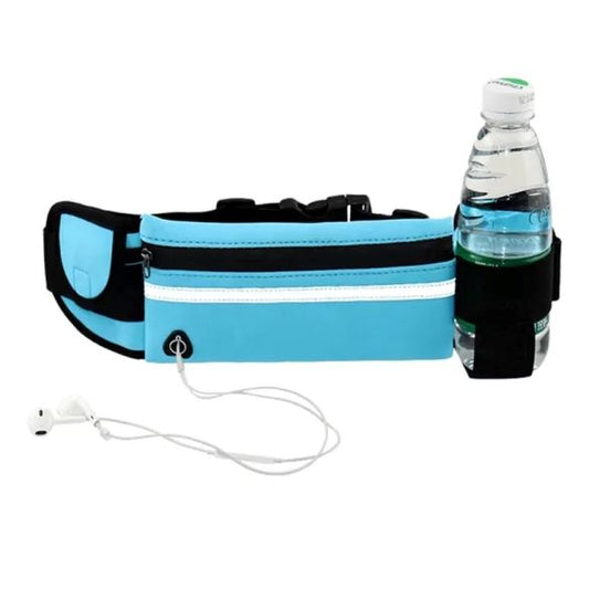 Running belt bag for running with built-in hydration reservoir and pockets 