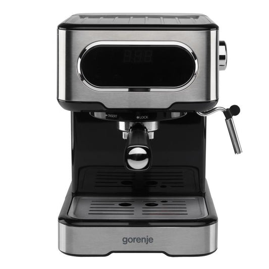 Gorenje ESCM15DBK digitale Espressomaschine, 15 bar, Touch-Tasten, 1,5-Liter-Tank, 1100 W ESCM15DBK