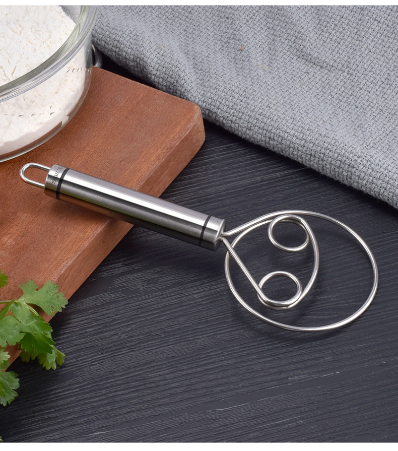 Stainless Steel Manual Dough Mixer with Mixing Stick