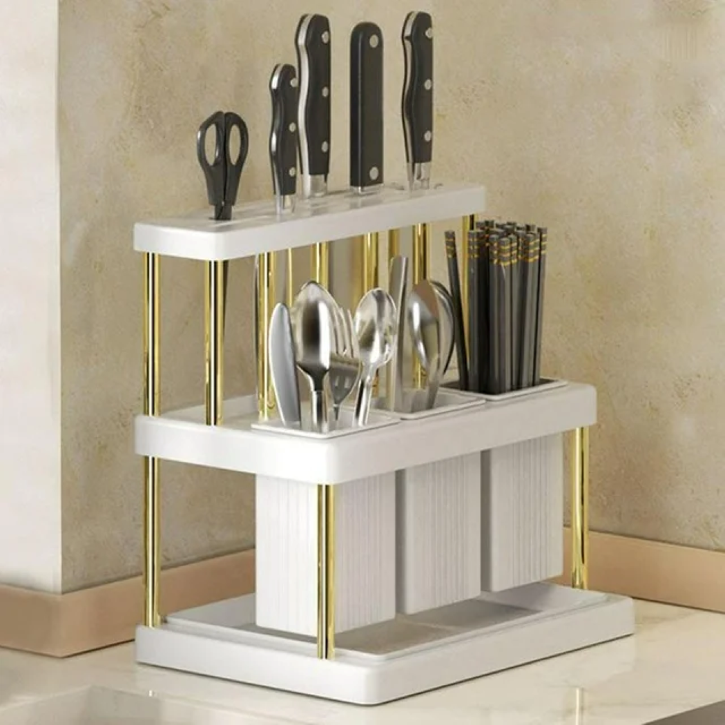 Luxury Kitchen Multifunctional Utensil Storage Rack