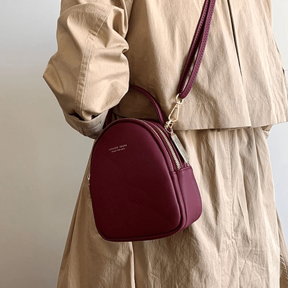 Small women's leather bag - elegant for everyday use, crossbody 