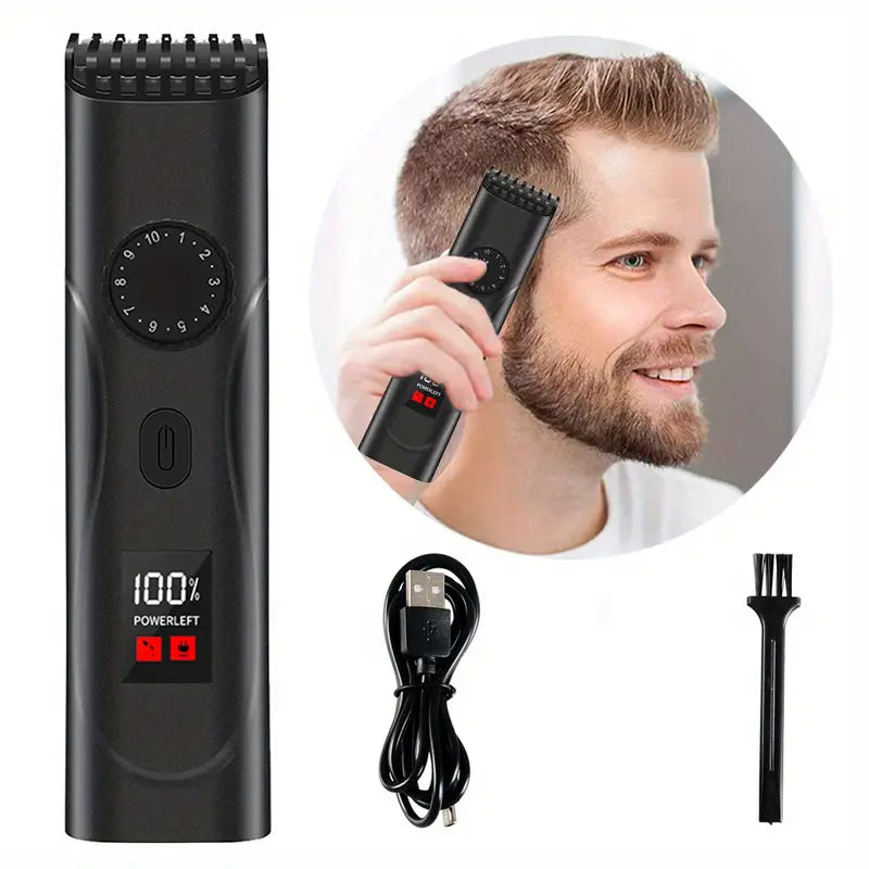 Rechargeable LED Display Professional Scissors for Men