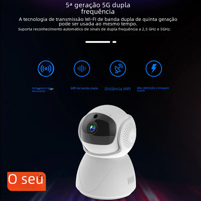 Smart WiFi Security Camera with 360-Degree Monitoring
