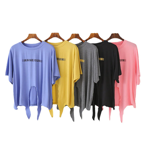 2025 Summer Women's Loose Cropped T-Shirt with Design