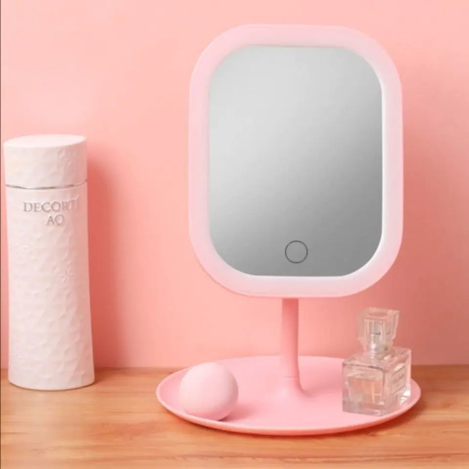 LED Makeup Mirror with USB Charging for Desktop