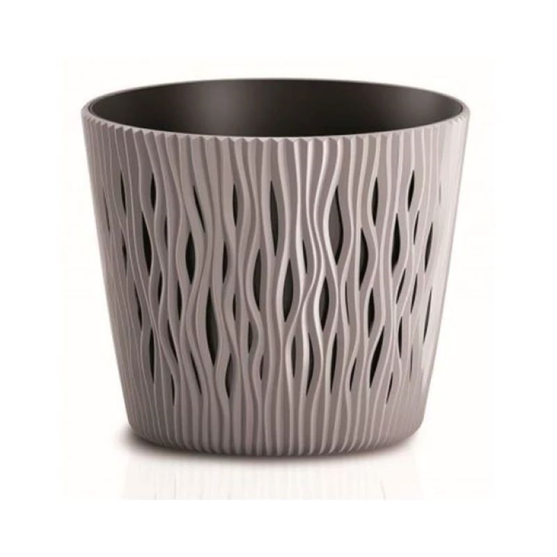 Flower pot 158 ​​x 138 mm Mocha SANDY ROUND Prosperplast 