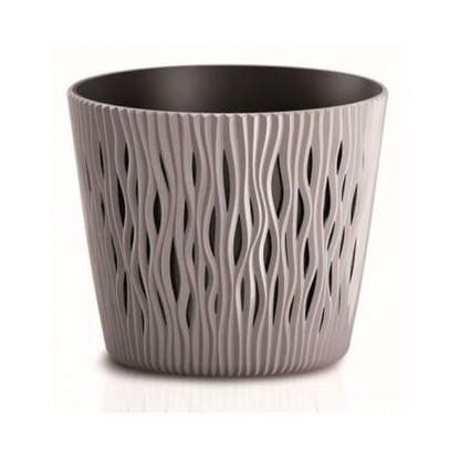 Flower pot 158 ​​x 138 mm Mocha SANDY ROUND Prosperplast 