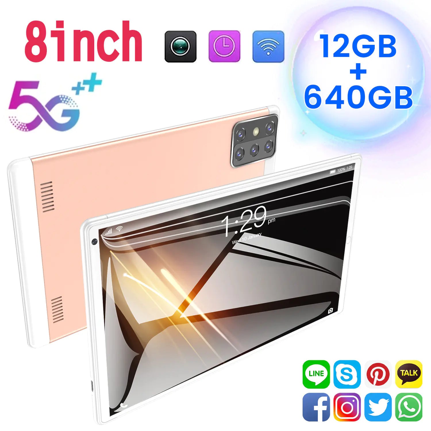 8-Inch Android Tablet with HD Screen and GPS