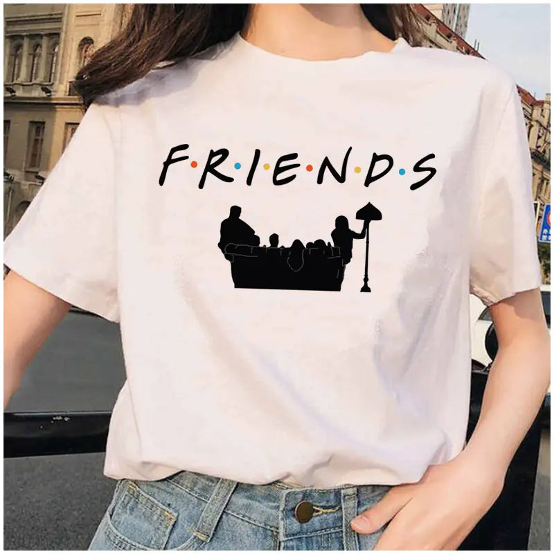 Friends TV Show Classic Letter Print T-Shirt